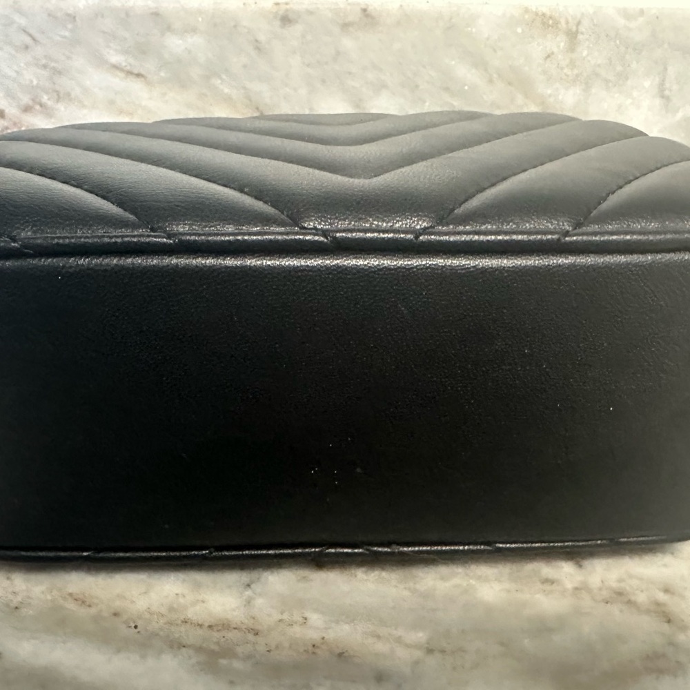 Valentino Orlandi Black Crossbody Camera Bag with Gold Details - Picture 6 of 8